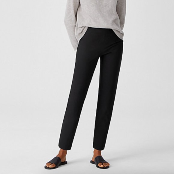 Eileen Fisher Black Stretch Crepe High Waisted Pants Size XXS - Picture 1 of 7